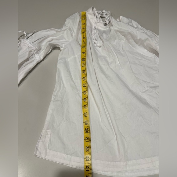 Loft Women's White Bell Sleeve Top size L - Picture 6 of 6